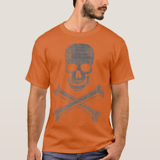 Vintage Pirate Flag Skull Birthday For Dad Gift T-Shirt