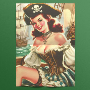 Vintage Pirate Pin Up Tissue Paper