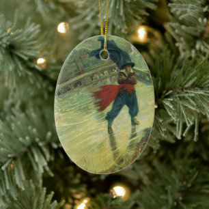 Vintage Pirate, The Flying Dutchman by Howard Pyle Ceramic Tree Decoration