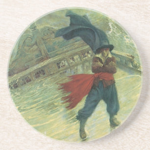 Vintage Pirate, The Flying Dutchman by Howard Pyle Coaster
