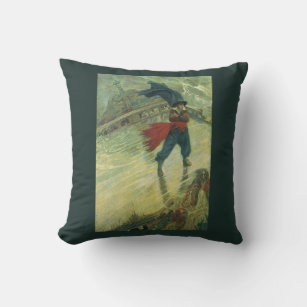 Vintage Pirate, The Flying Dutchman by Howard Pyle Cushion