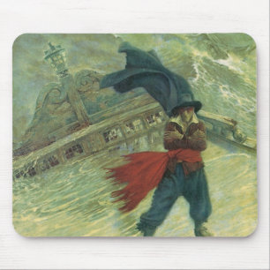 Vintage Pirate, The Flying Dutchman by Howard Pyle Mouse Pad