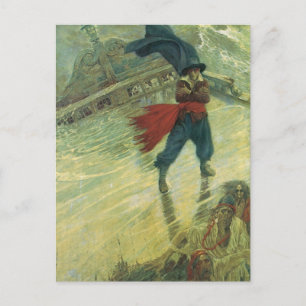 Vintage Pirate, The Flying Dutchman by Howard Pyle Postcard