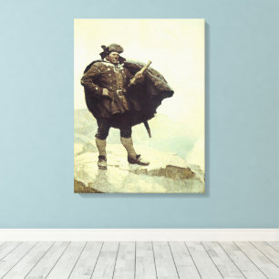 Vintage Pirates, Captain Bill Bones by NC Wyeth Canvas Print