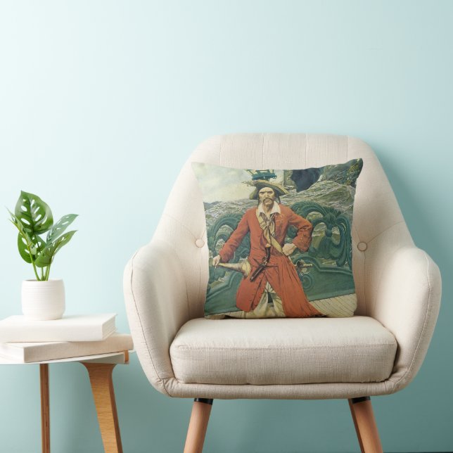 Vintage Pirates, Captain Keitt by Howard Pyle Cushion (Chair)