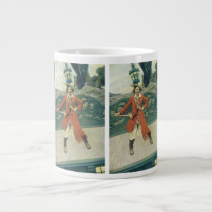 Vintage Pirates, Captain Keitt by Howard Pyle Large Coffee Mug