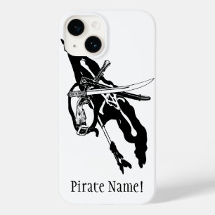 Vintage Pirates Flag, Jolly Roger Skull Crossbones Case-Mate iPhone 14 Case