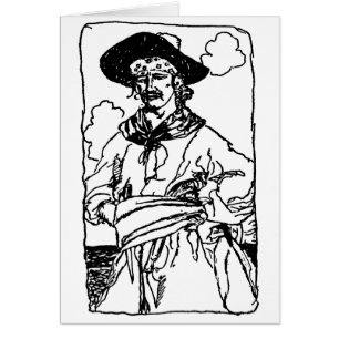 Vintage Pirates Sketch of a Captain by Howard Pyle