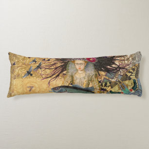 Vintage Pisces Fish Woman Gothic Classic Body Cushion