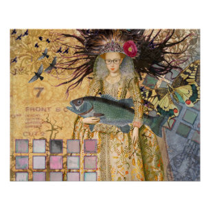 Vintage Pisces Fish Woman Gothic Classic  Poster