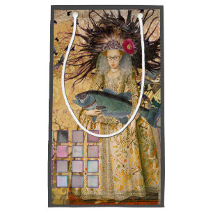 Vintage Pisces Fish Woman Gothic Classic Small Gift Bag