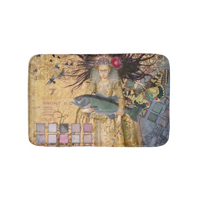 Vintage Pisces Woman Gothic Classic  Bath Mat (Front)