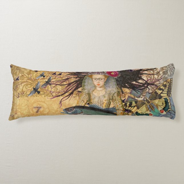 Vintage Pisces Woman Gothic Classic  Body Cushion (Front)