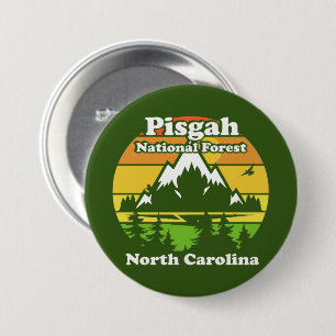 Vintage Pisgah National Forest North Carolina 7.5 Cm Round Badge