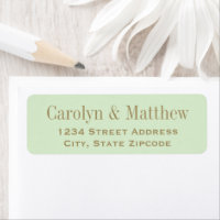 Vintage Pistachio Green Wedding Return Address