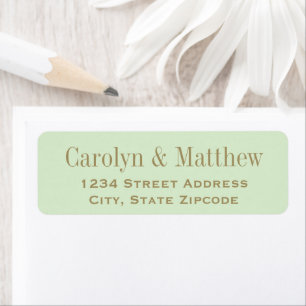 Vintage Pistachio Green Wedding Return Address