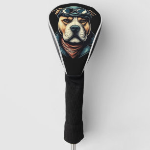 Vintage Pitbull Biker Golf Head Cover