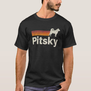 Vintage Pitsky Retro Mom Dad Dog T-Shirt