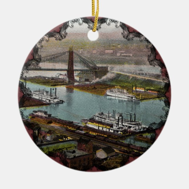Vintage Pittsburgh 1800s Ornament (Front)