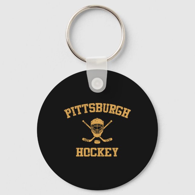 Vintage Pittsburgh Hockey  Key Ring (Front)