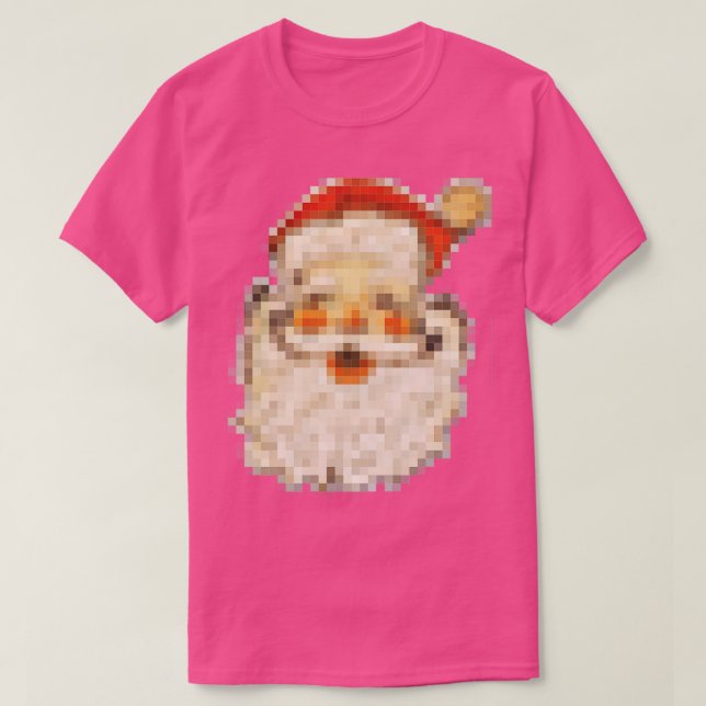 Vintage Pixel Santa T-Shirt (Design Front)