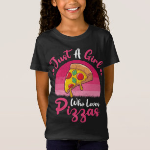 Vintage Pizza Fast Food Lover Just A Girl Who Love T-Shirt
