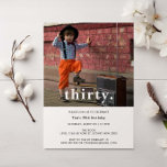 Vintage Plaid 30th Birthday Photo Invitation<br><div class="desc">This vintage 30th birthday party invitation is perfect for any birthday party, whether you are planning a trip down memory lane, or simply want to reveal a funny photo of your childhood. Replace the photo with one of your own childhood photos and customise the text to your liking. Back of...</div>