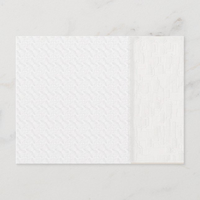 Vintage Plain White Texture Wedding Invitation Postcard (Front)