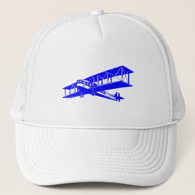Vintage Plane - Blue Trucker Hat (Front)