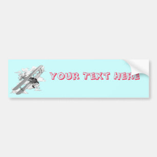 Vintage Plane Bumper Sticker