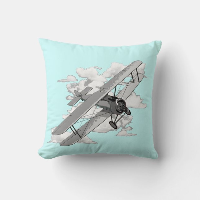 Vintage Plane Cushion (Front)