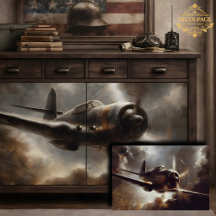 Vintage Plane Decoupage