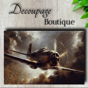 Vintage Plane Decoupage Tissue Paper