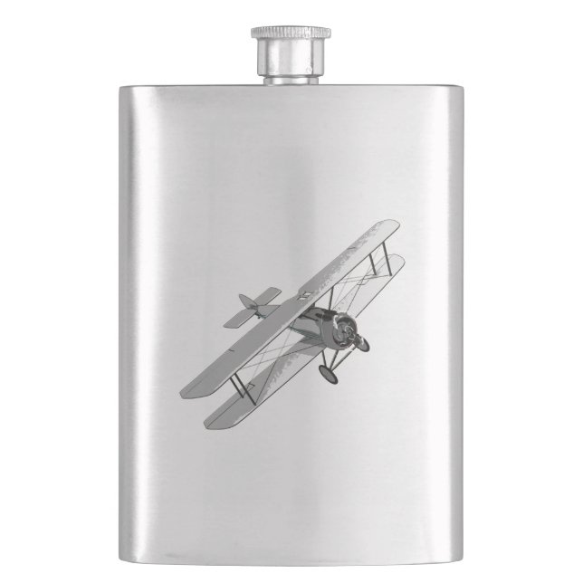Vintage Plane Hip Flask (Front)