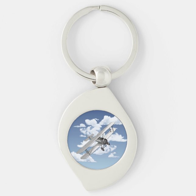 Vintage Plane Key Ring (Front)