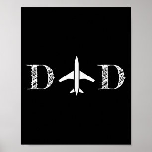 Vintage Plane Lot Dad For Fathers Day Gift Husband Poster