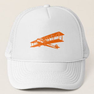 Vintage Plane - Orange Trucker Hat