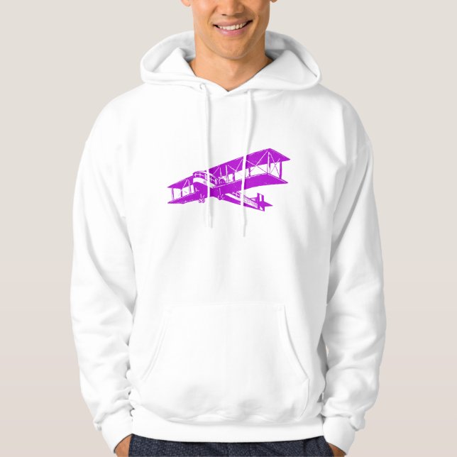 Vintage Plane - Purple Hoodie (Front)