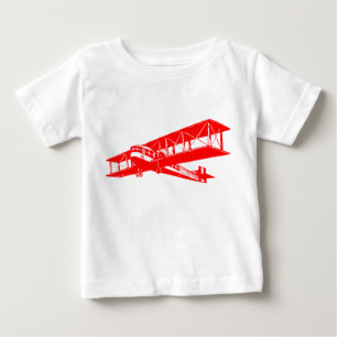 Vintage Plane - Red Baby T-Shirt
