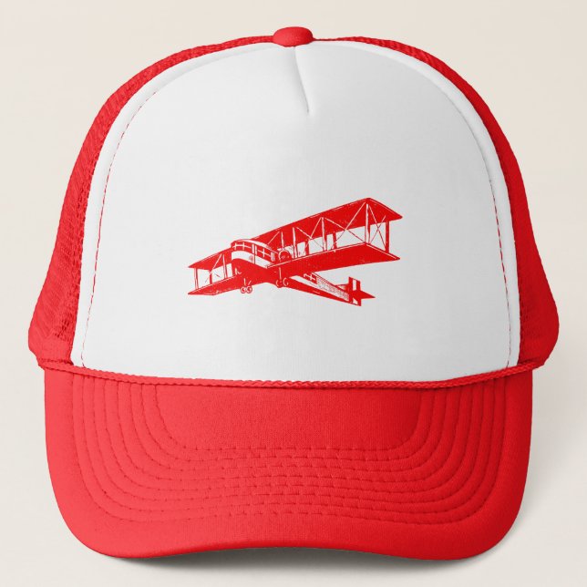 Vintage Plane - Red Trucker Hat (Front)