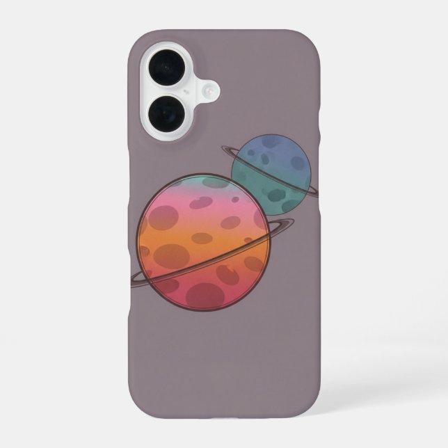 Vintage Planetary Alignment iPhone 16 Case (Back)