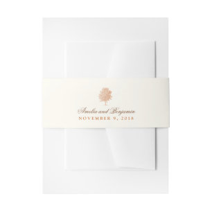 Vintage Planetree Maple Invitation Belly Band