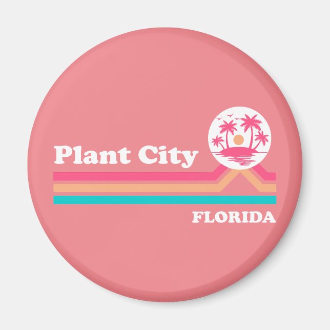 Vintage Plant City Florida Magnet (Front)