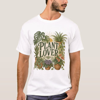 Vintage Plant Lover – Botanical Houseplants T-Shirt