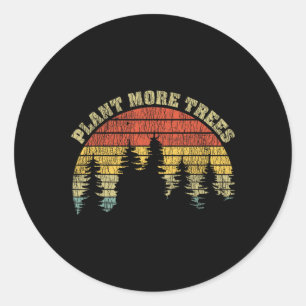Vintage Plant More Trees Save Our Climate Change E Classic Round Sticker