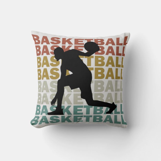 Vintage Player Basketball Cushion (Front)