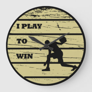 Vintage player basketball quotes large clock