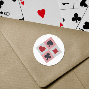 Vintage Playing Cards Colours Sticker