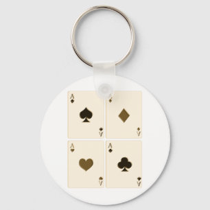 Vintage Playing Cards Key Ring