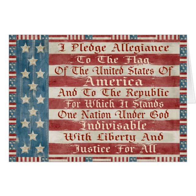 Vintage Pledge Of Allegiance (Front Horizontal)